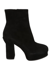 Ferragamo Womens Sandra Suede Platform Booties
