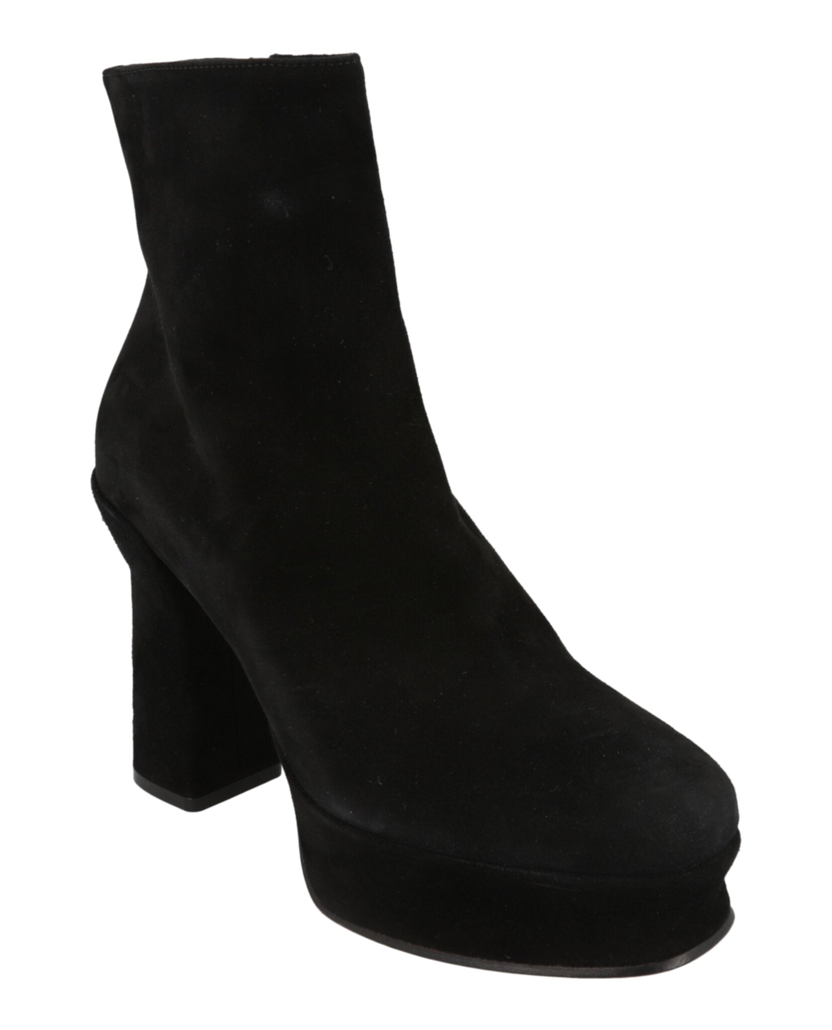 Ferragamo Womens Sandra Suede Platform Booties