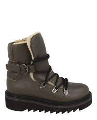 Ferragamo Womens Elimo F Leather Boots