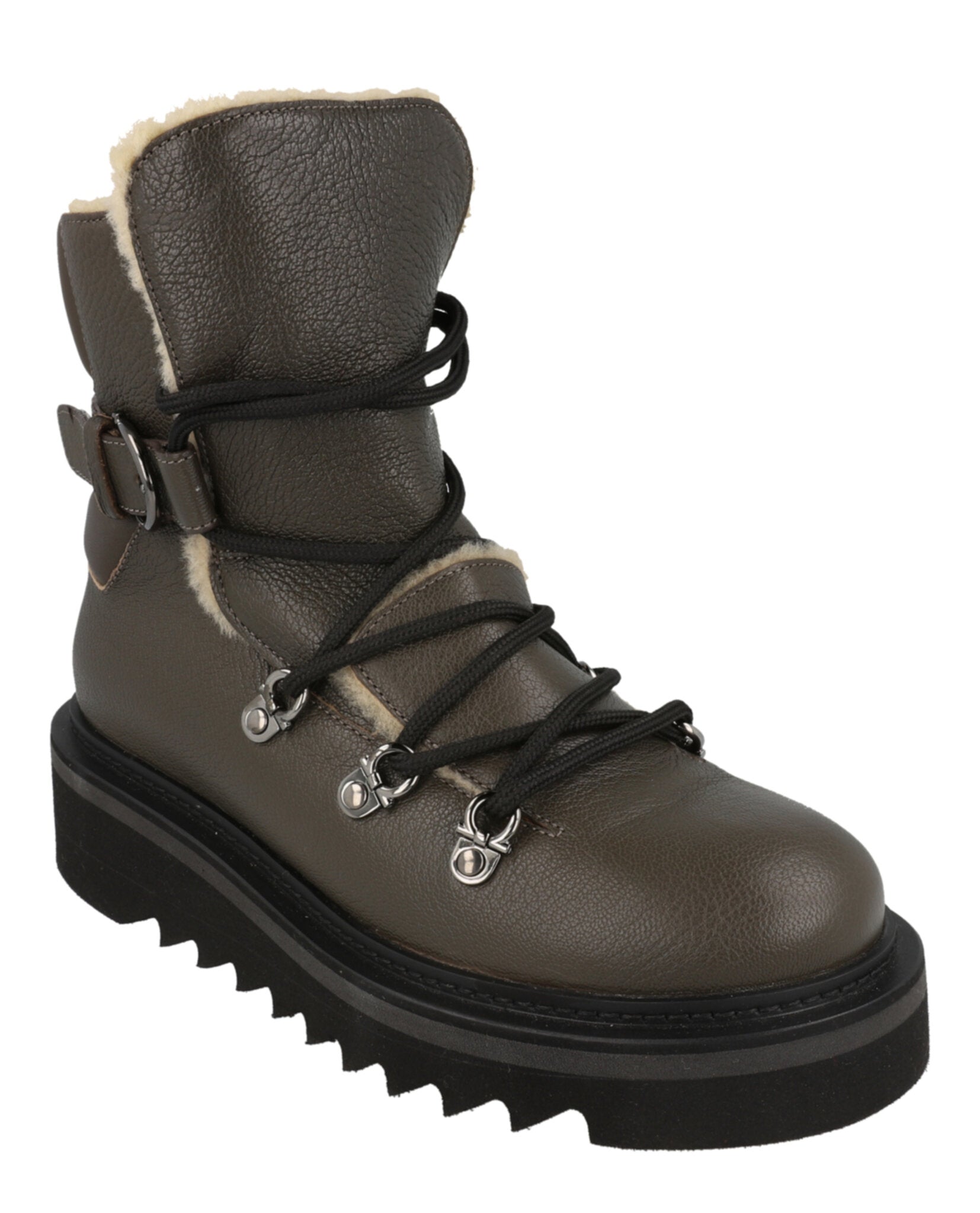 Ferragamo Womens Elimo F Leather Boots