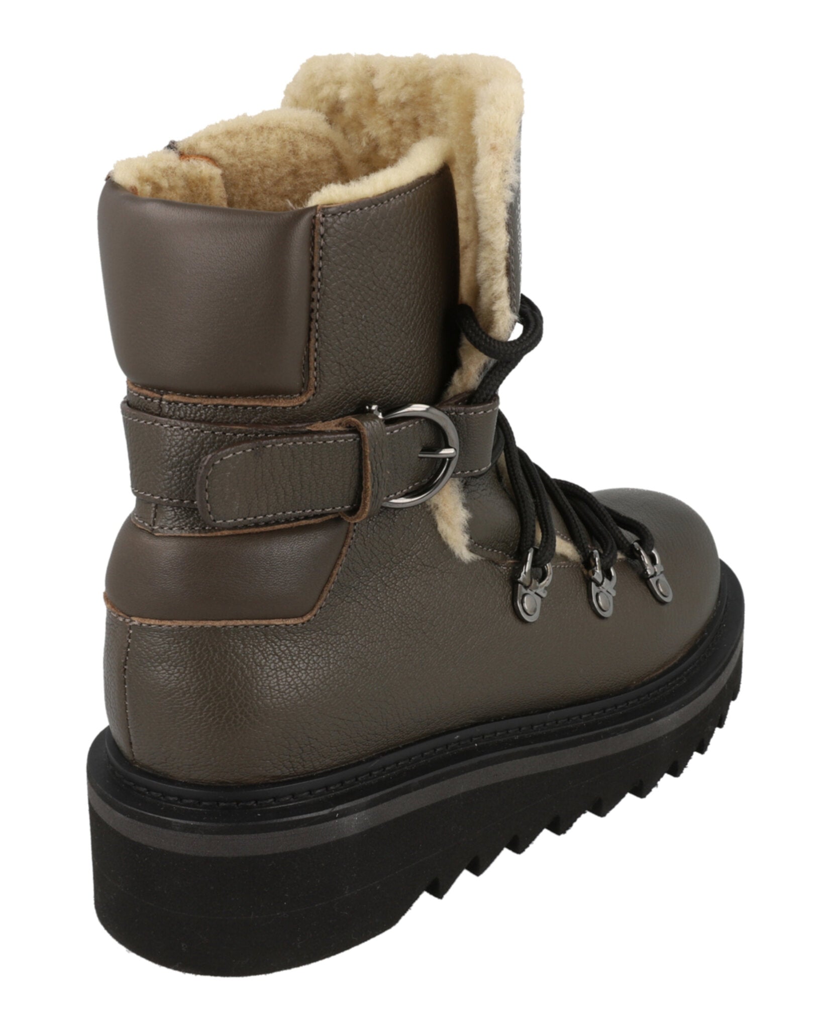 Ferragamo Womens Elimo F Leather Boots