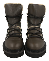 Ferragamo Womens Elimo F Leather Boots
