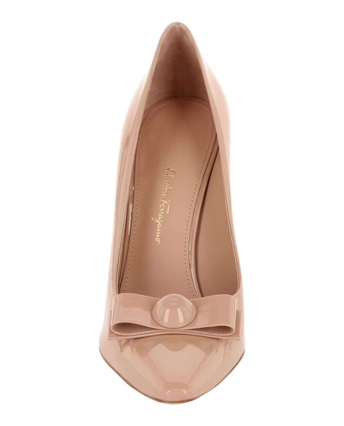 Ferragamo Womens Katrin Patent Pumps
