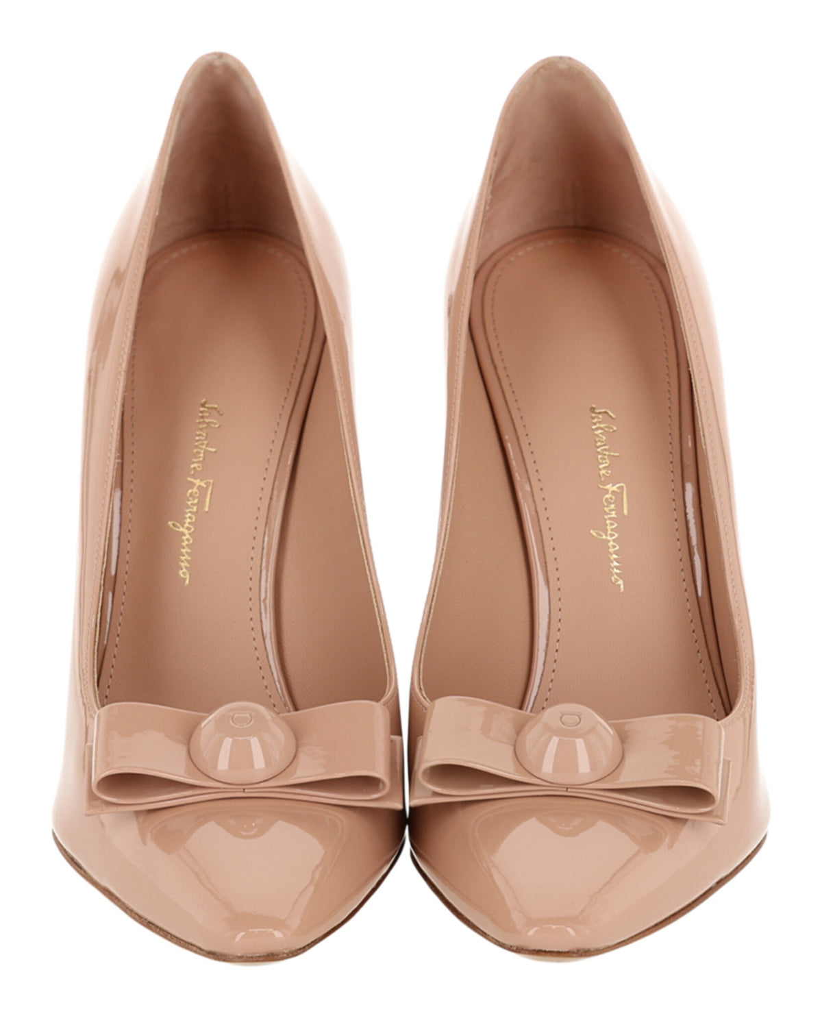 Ferragamo Womens Katrin Patent Pumps