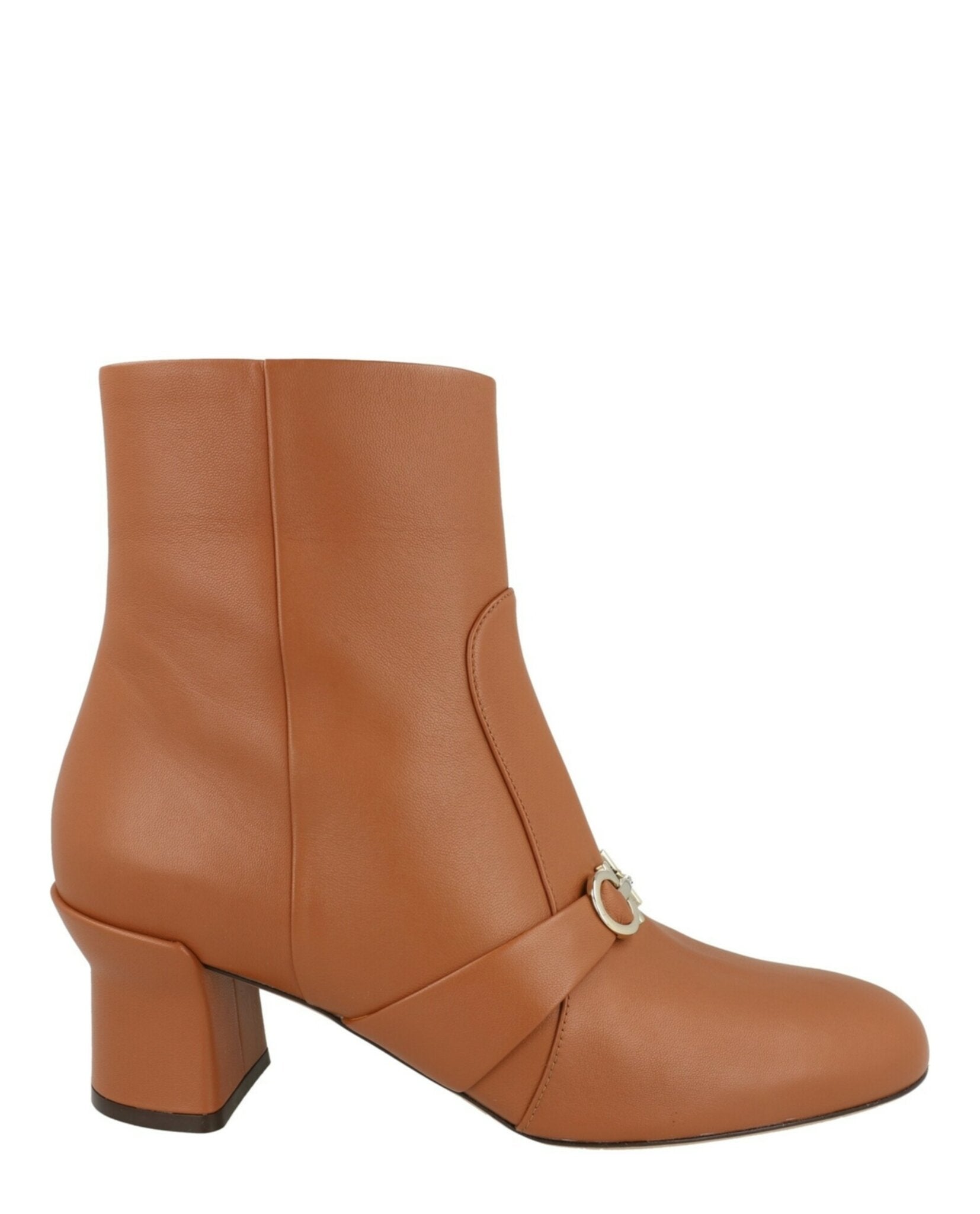 Ferragamo Womens Orietta Leather Ankle Boots