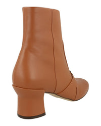 Ferragamo Womens Orietta Leather Ankle Boots