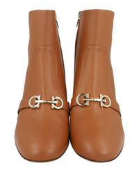 Ferragamo Womens Orietta Leather Ankle Boots