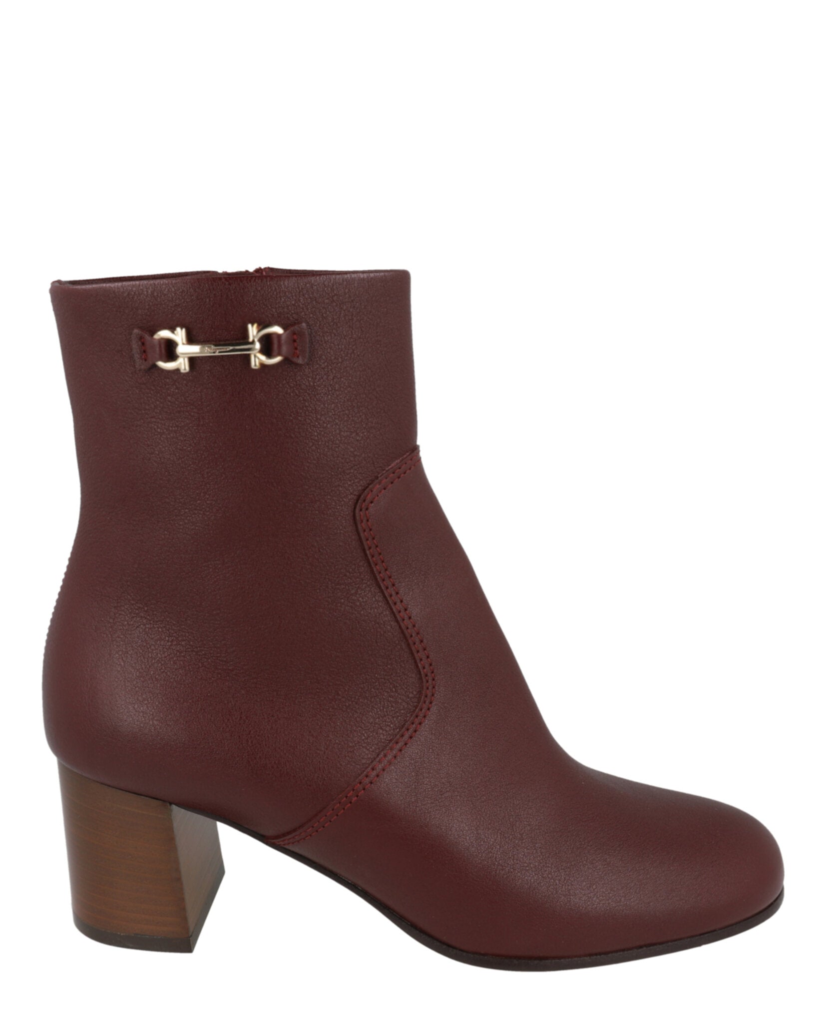 Ferragamo Womens Otello Leather Booties