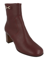 Ferragamo Womens Otello Leather Booties