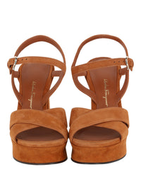 Ferragamo Womens Sonya Platform Heel Sandals
