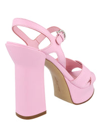 Ferragamo Womens Sonya Leather Platform Sandals