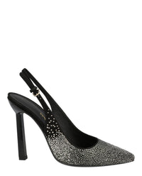 Ferragamo Womens Jessie Crystal-Embellished Slingback Pumps