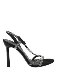 Ferragamo Womens Jole X5 Crystal Embellished Heels Black