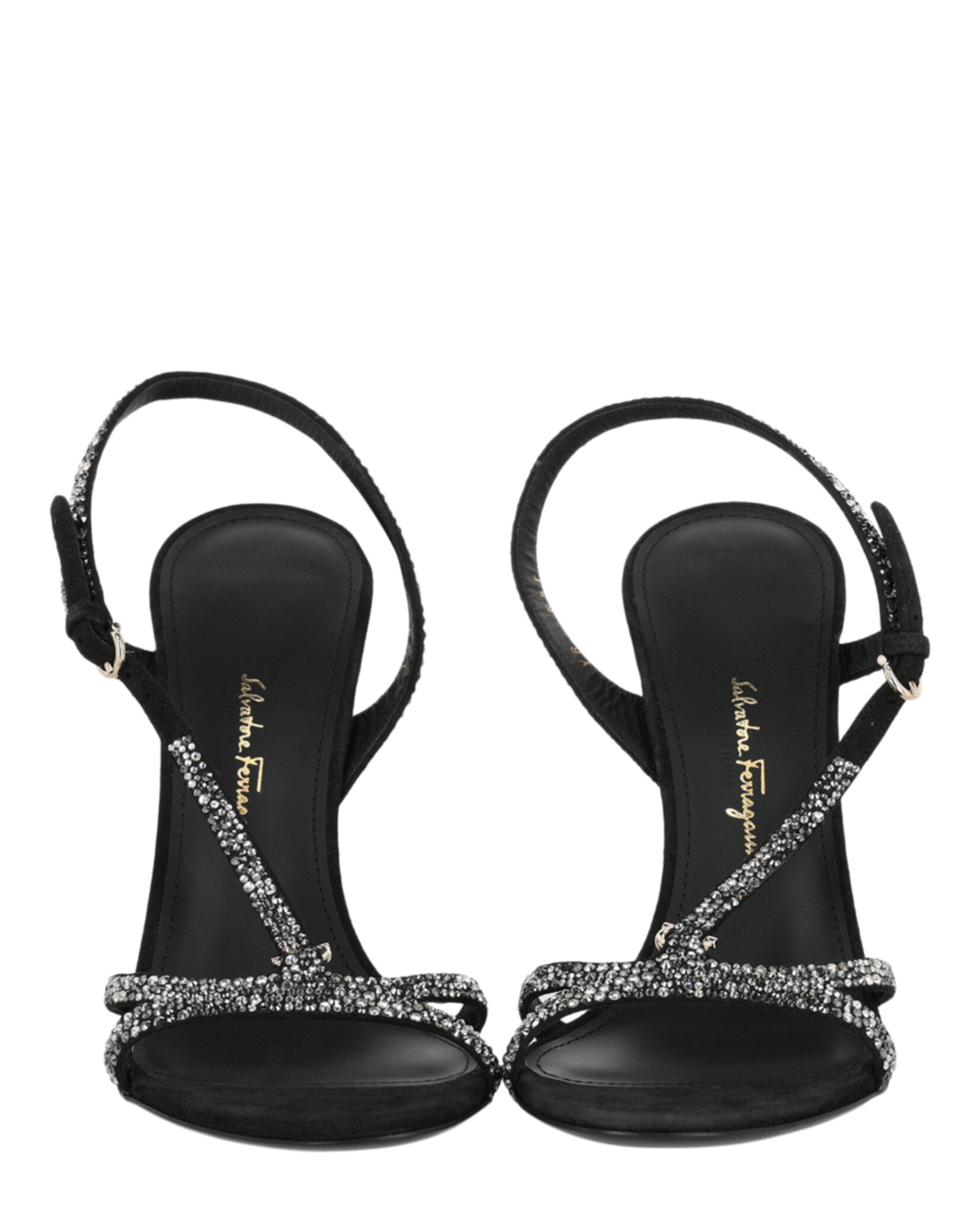 Ferragamo Womens Jole X5 Crystal Embellished Heels