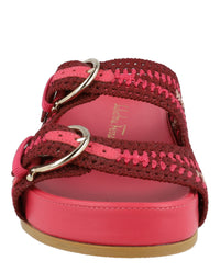 Ferragamo Womens Shaula Crochet Sandals