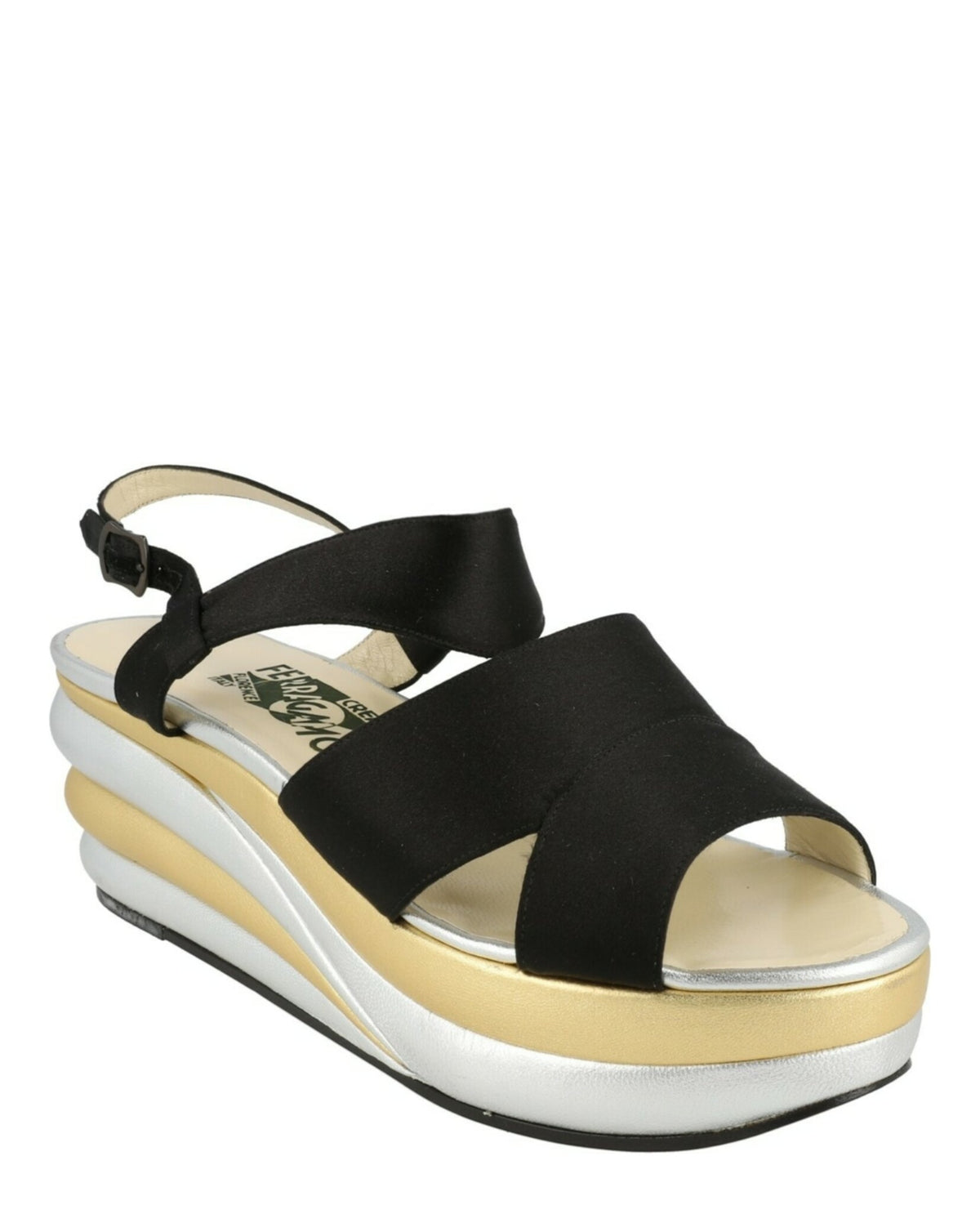 Ferragamo Womens Balance Archive Limited Edition 1938 Wedge Sandals