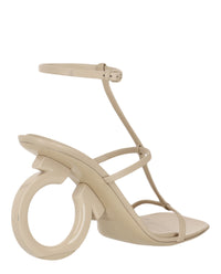Ferragamo Womens Elina X5 Gancini Logo Heels