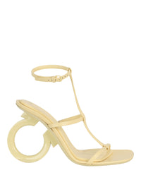 Ferragamo Womens Elina X5 Gancini Logo Heels