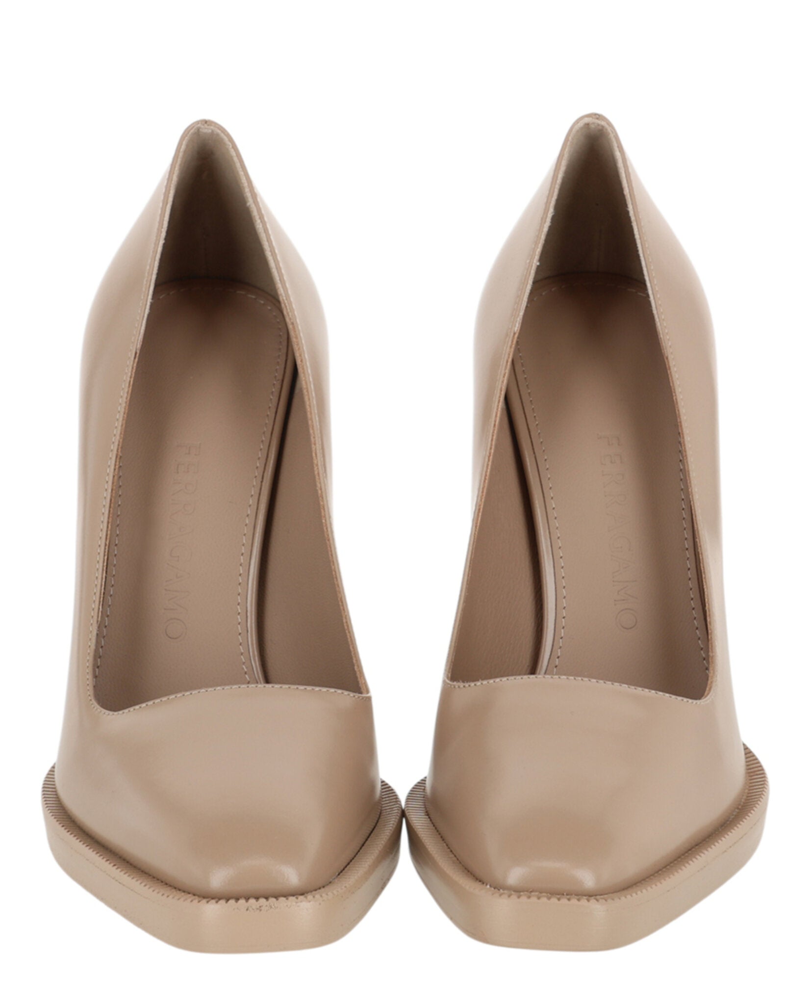 Ferragamo Womens Anser X5 Leather Pumps