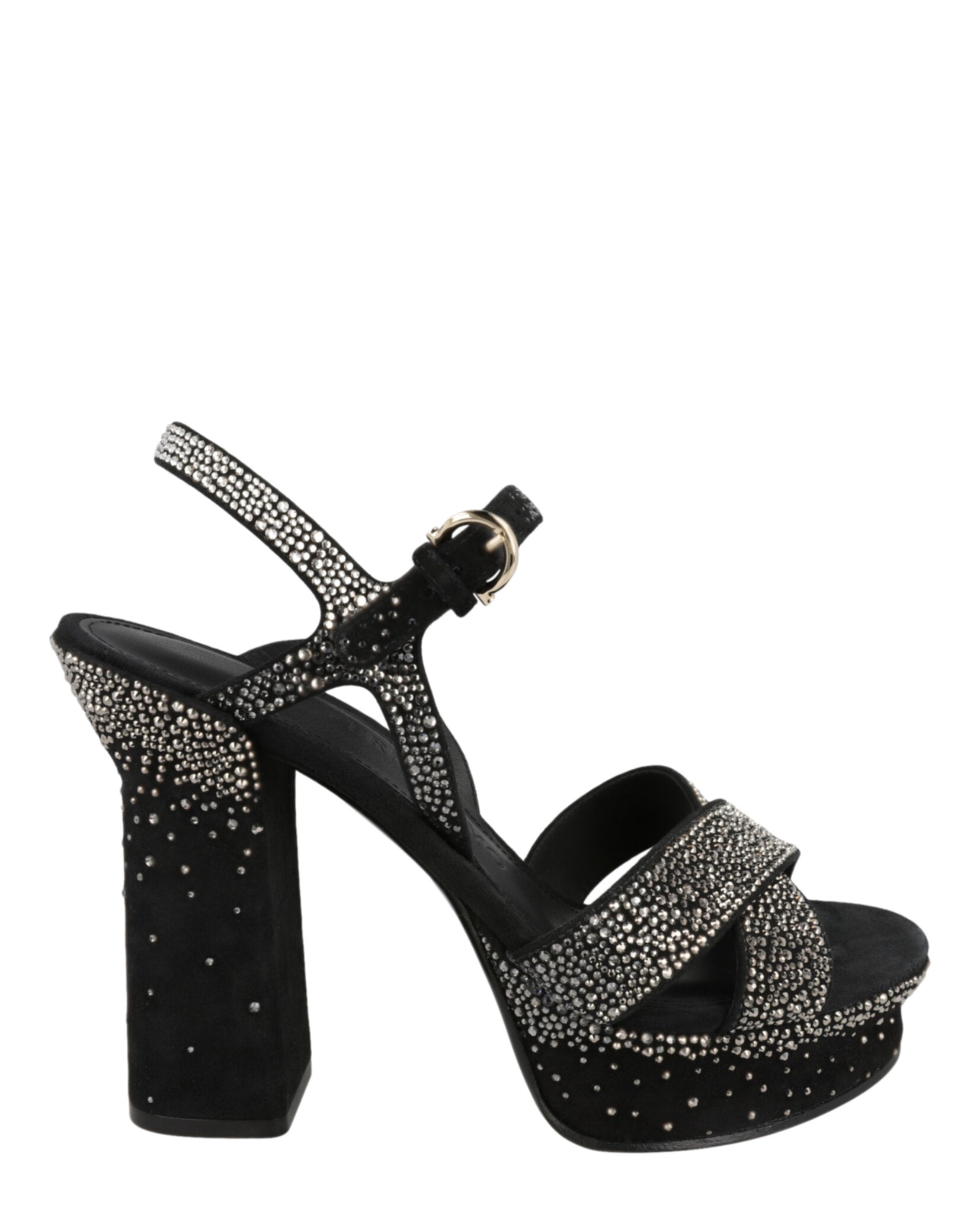 Ferragamo Womens Sonya Suede Platform Sandals
