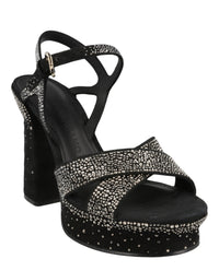 Ferragamo Womens Sonya Suede Platform Sandals