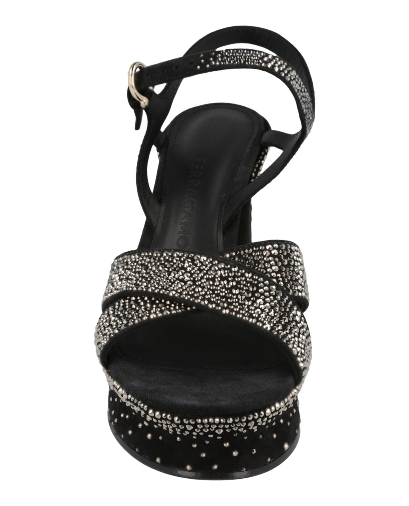 Ferragamo Womens Sonya Suede Platform Sandals