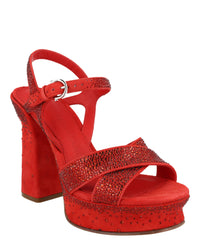 Ferragamo Womens Sonya Suede Platform Sandals