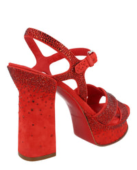 Ferragamo Womens Sonya Suede Platform Sandals