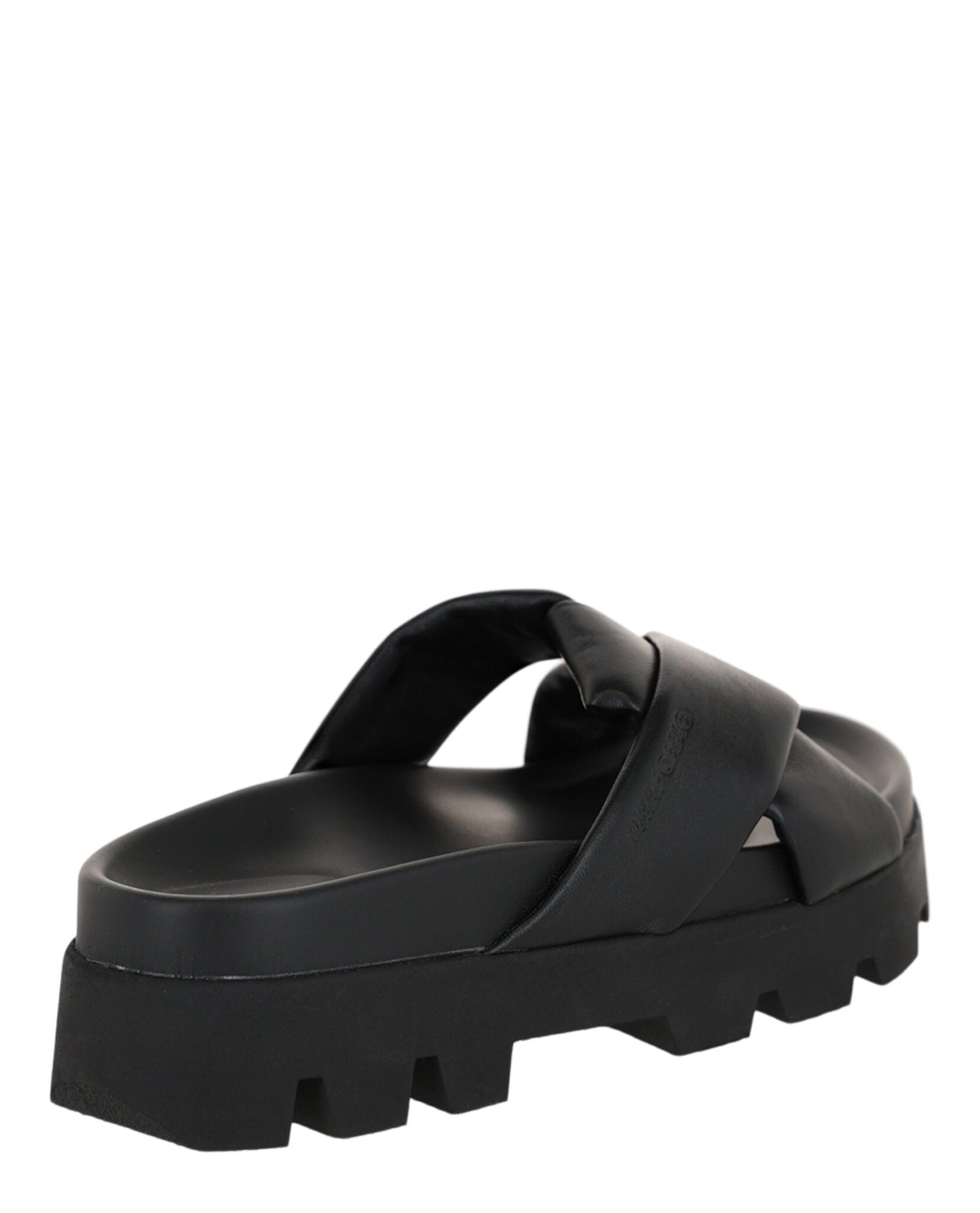 Ferragamo Womens Air Lug Leather Sandals
