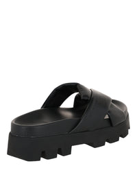Ferragamo Womens Air Lug Leather Sandals