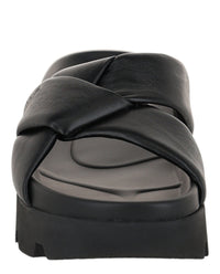 Ferragamo Womens Air Lug Leather Sandals