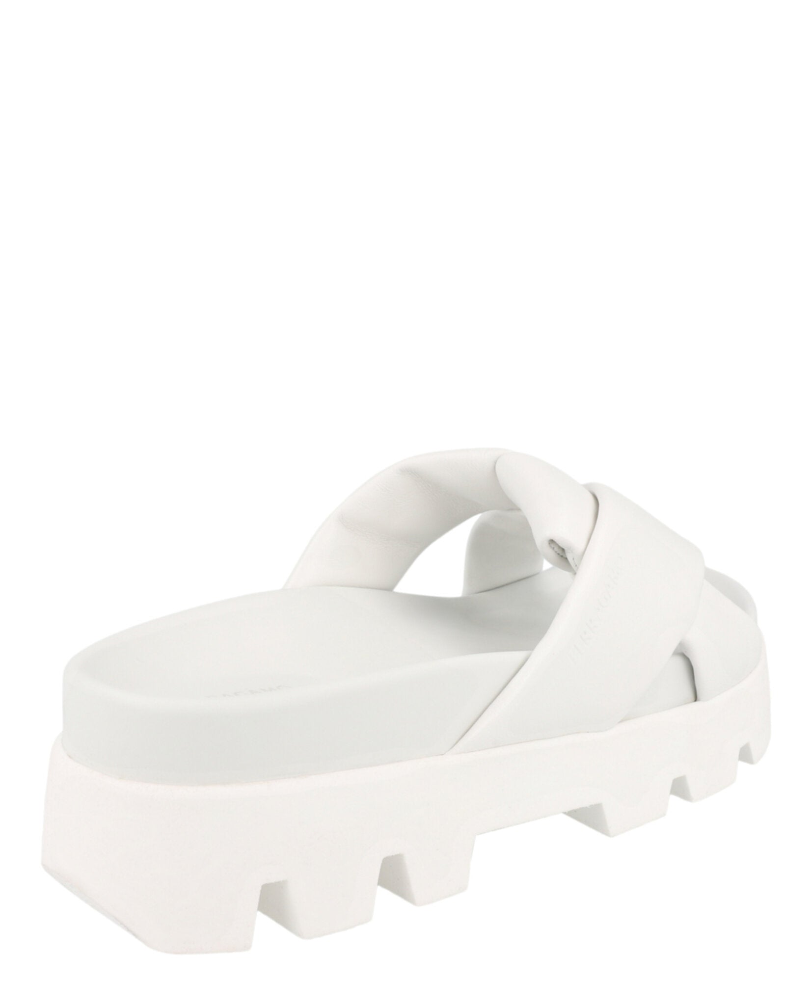 Ferragamo Womens Air Lug Leather Slides