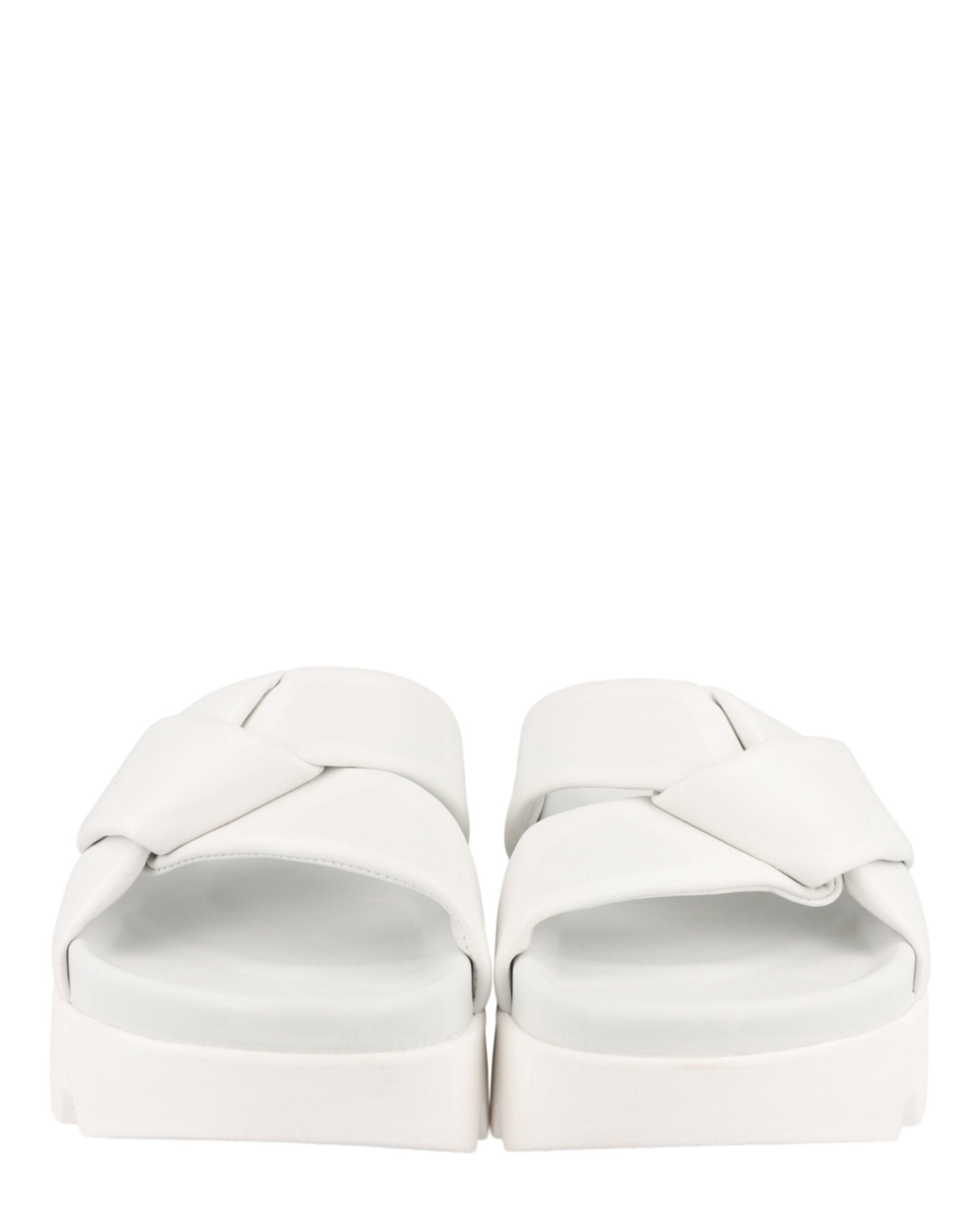 Ferragamo Womens Air Lug Leather Slides
