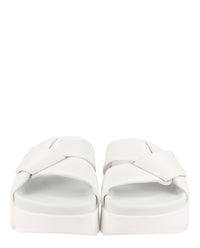 Ferragamo Womens Air Lug Leather Slides