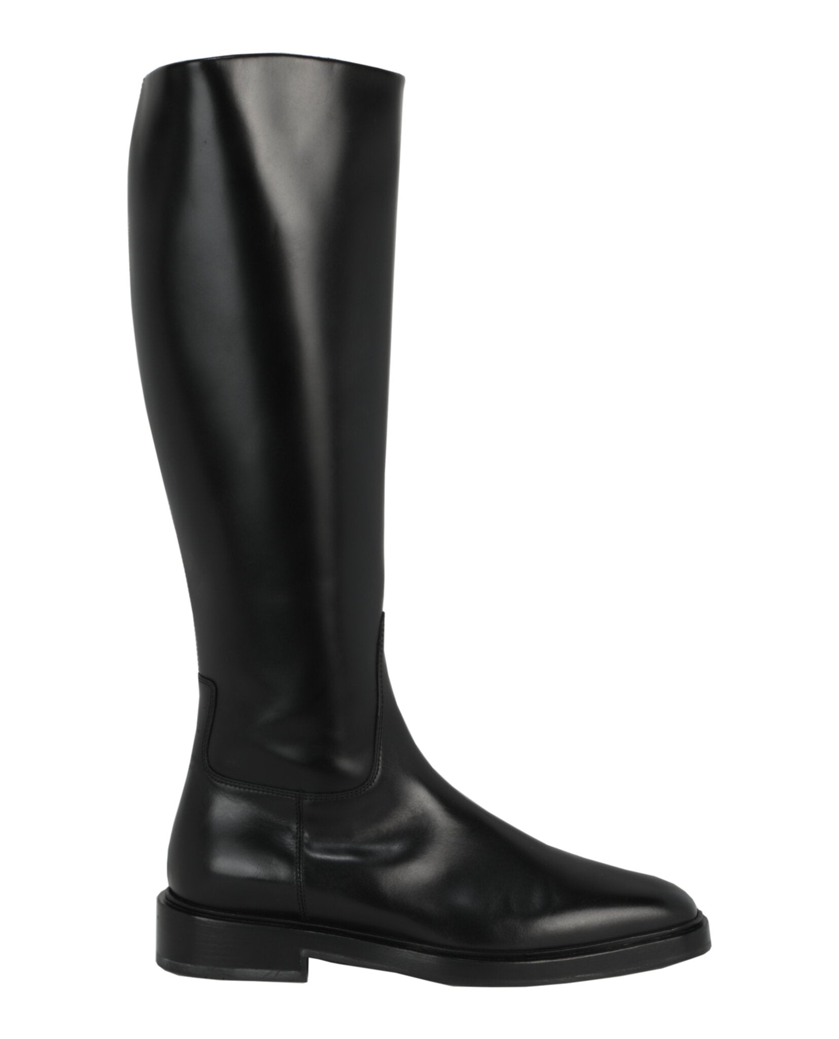 Ferragamo Womens Flu Leather Zip-Up Boots