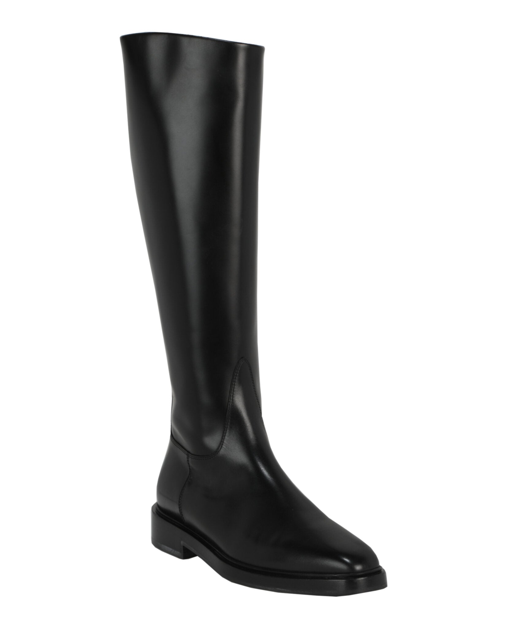 Ferragamo Womens Flu Leather Zip-Up Boots
