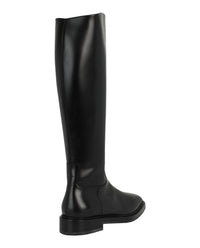 Ferragamo Womens Flu Leather Zip-Up Boots