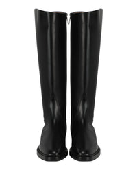 Ferragamo Womens Flu Leather Zip-Up Boots