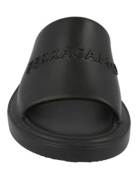 Ferragamo Womens Giuneva Logo Embossed Slides