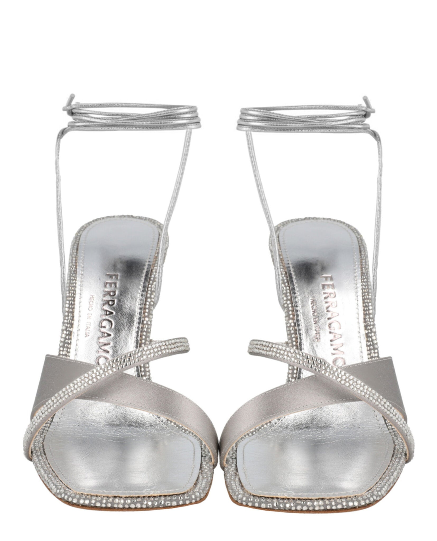 Ferragamo Womens Allegra X5 Crystal Embellished Heels