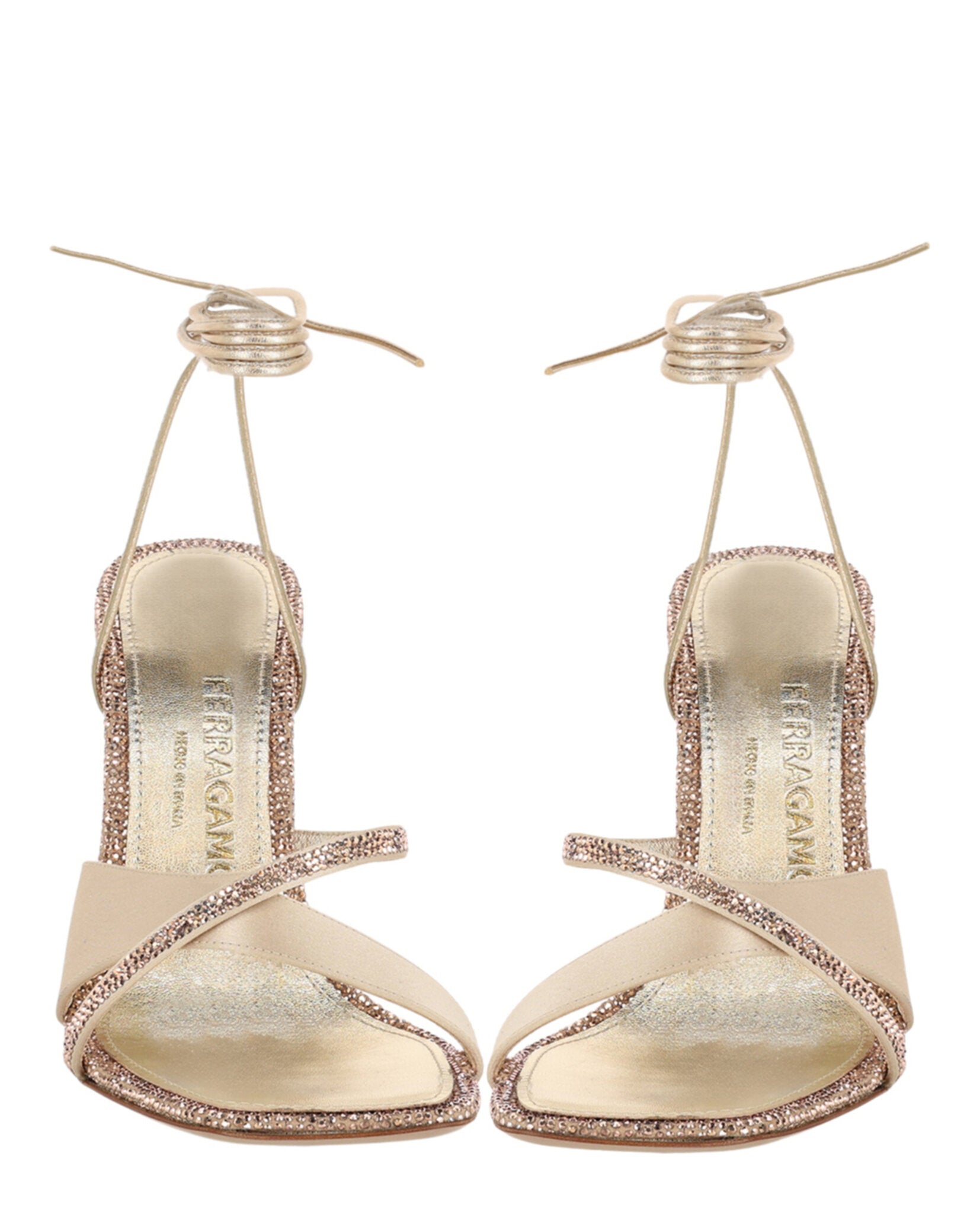 Ferragamo Womens Allegra X5 Crystal Embellished Heels