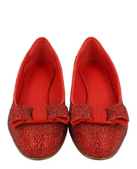Ferragamo Womens Vara Crystal-Embellished Pumps - Narrow Width