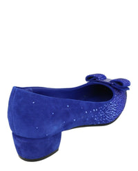 Ferragamo Womens Vara Crystal-Embellished Pumps - Narrow Width