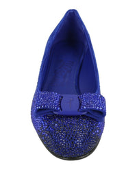 Ferragamo Womens Vara Crystal-Embellished Pumps - Narrow Width