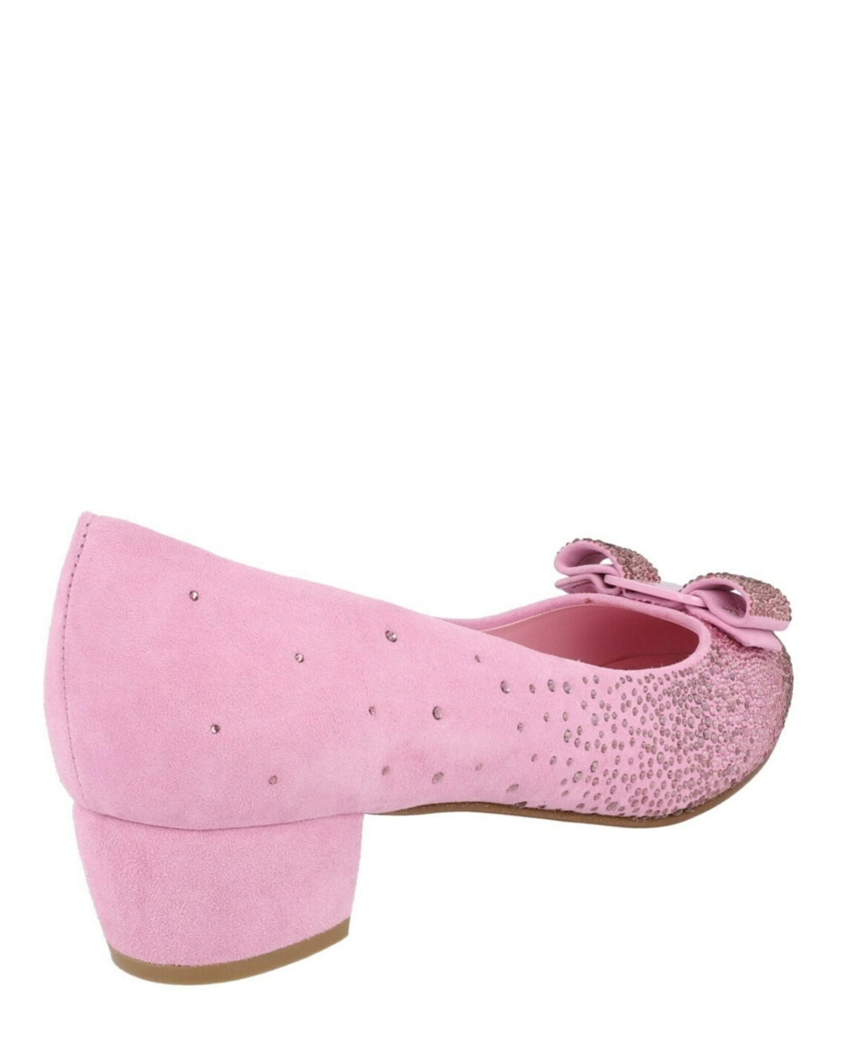 Ferragamo Womens Vara Crystal-Embellished Pumps