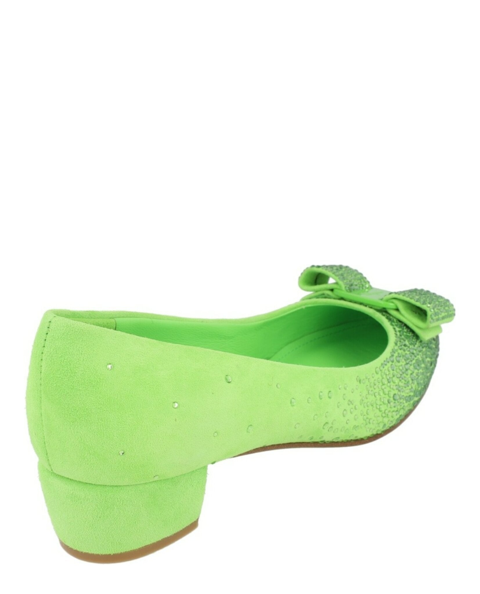 Ferragamo Womens Vara Crystal-Embellished Pumps - Narrow Width