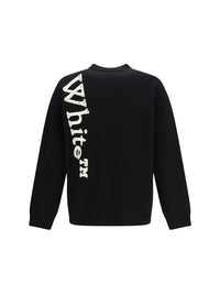Off-White Men Vertical Bookish Logo Knit Crewneck