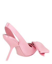 Ferragamo Womens Erica Satin Slingback Pumps