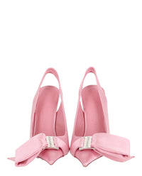 Ferragamo Womens Erica Satin Slingback Pumps