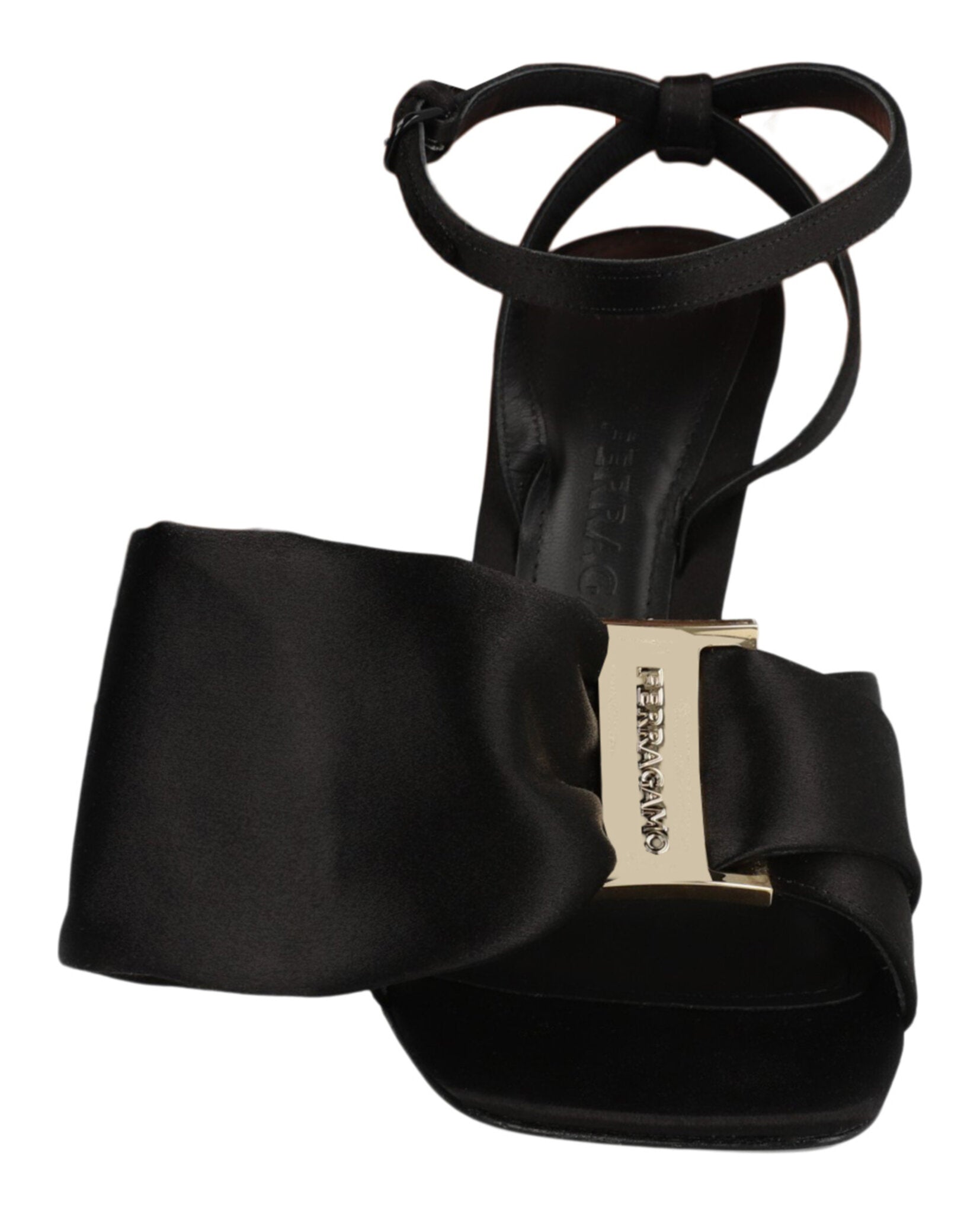 Ferragamo Womens Helena X5 Satin Sandals